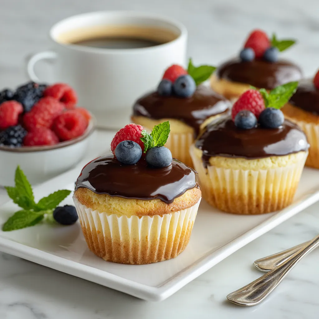 Boston Cream Cupcakes Recipe You’ll Love – Classic, Easy, and Irresistible 5 Cut-open boston cream cupcake showing layers of cream and cake