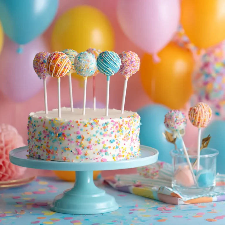 Irresistible Cake and Pops You’ll Love – A Delightfully Easy Dessert Anyone Can Make 6 Party table with served cake and pops