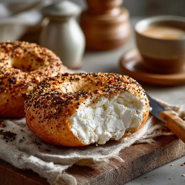 The Ultimate High-Protein Cottage Cheese Bagels – Light, Tasty, and Filling 6 Finished protein bagels on rack