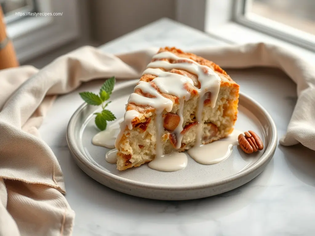 Apple Cinnamon Roll Bake: Why It's Your New #1 Dessert 1 Warm Apple Cinnamon Roll Bake with powdered sugar