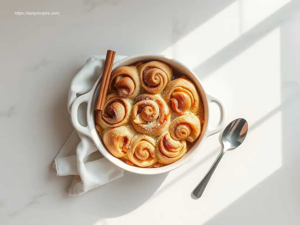 Apple Cinnamon Roll Bake: Why It's Your New #1 Dessert 2 Warm Apple Cinnamon Roll Bake with powdered sugar