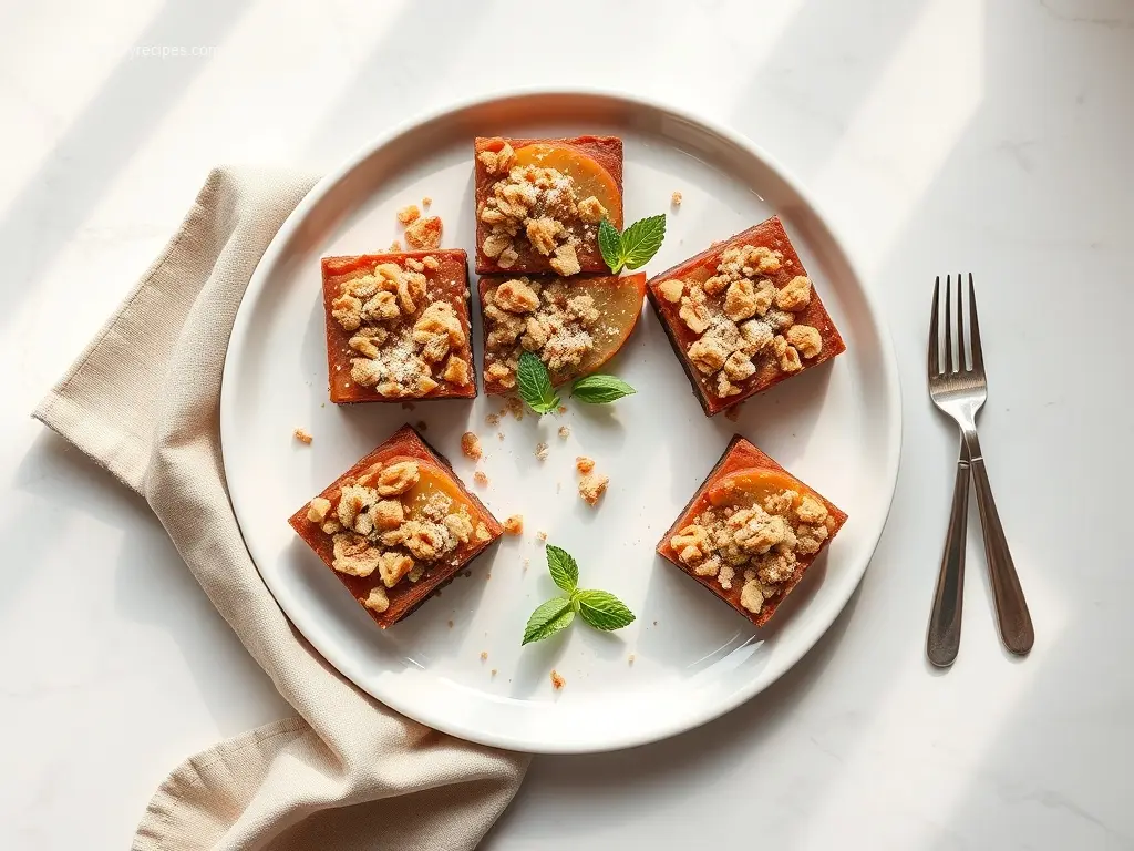 Apple Pie Brownie Bars with Streusel Topping: 10 Sweet Ideas 2 Delicious Apple Pie Brownie Bars with Streusel Topping on marble