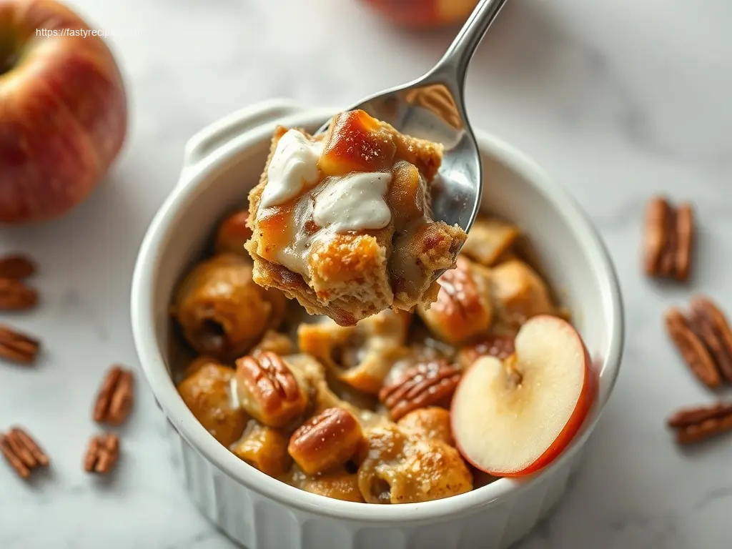 Cinnamon Roll Apple Bake Casserole: The Best 1-Pan Treat 1 Delicious Cinnamon Roll Apple Bake Casserole overhead shot
