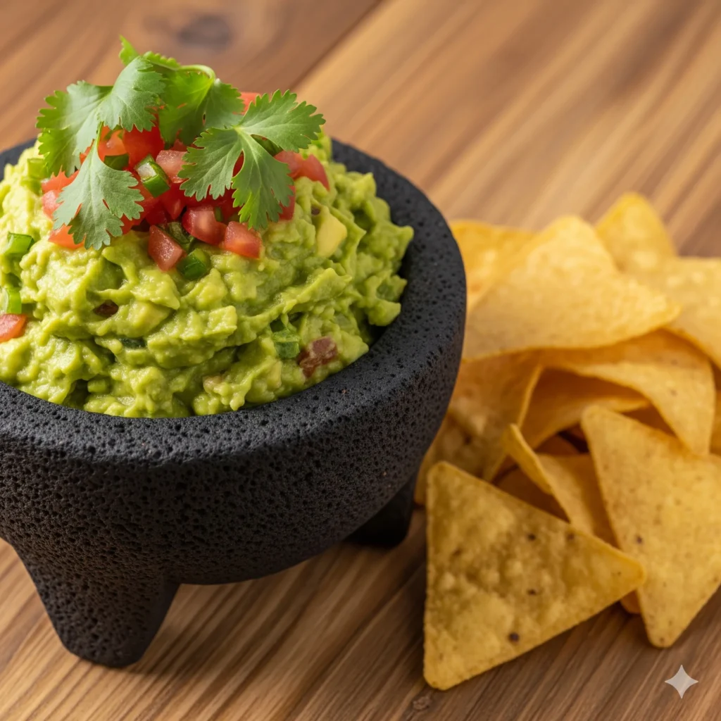Summer Mexican Recipes: How to Make 5 Easy Meals 3 Guacamole in stone bowl with tortilla chips