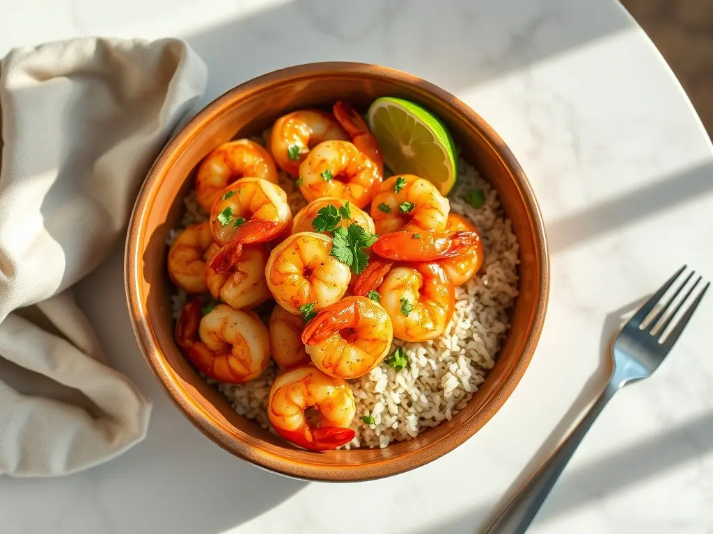 Honey Garlic Shrimp Bowls: 7 Simple Steps to Flavor 1 Delicious honey garlic shrimp bowl a perfect healthy dinner