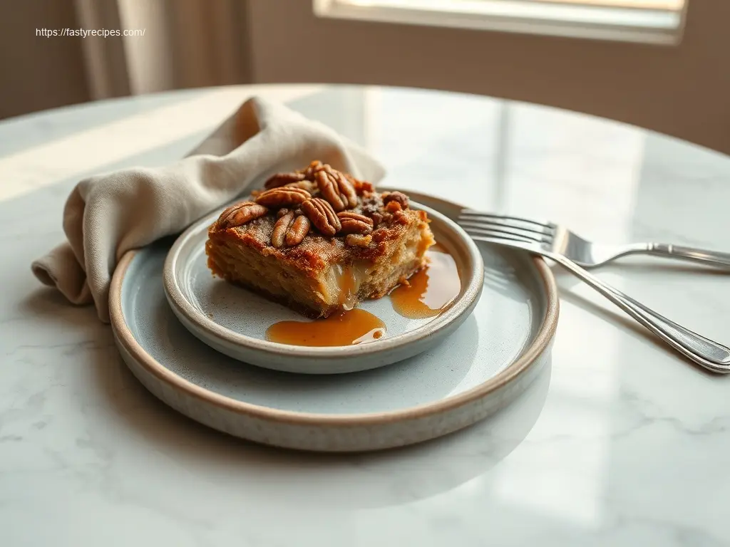 Maple Pecan Apple Bars: Why They're 1 Must-Try Dessert 1 Delicious Maple Pecan Apple Bars on a white ceramic platter