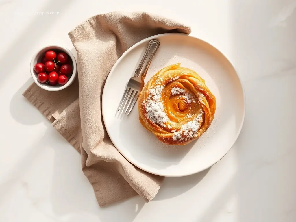 Delicious Pumpkin Cream Cheese Danish from above