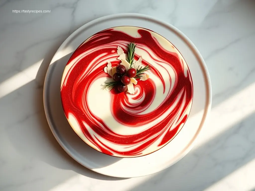 Delicious Red Velvet Swirl Holiday Cheesecake for Thanksgiving desserts