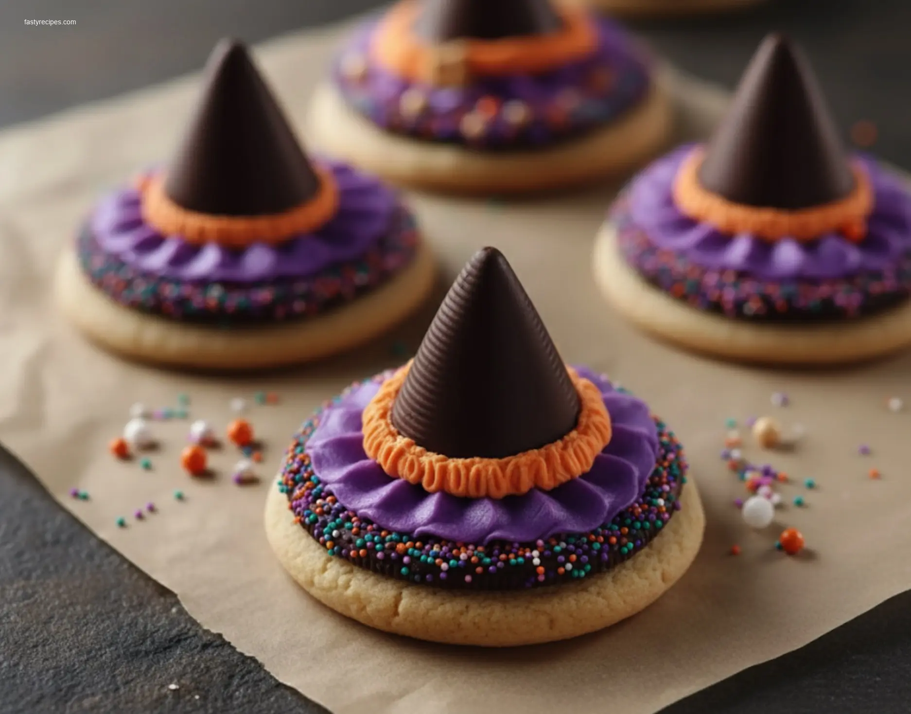 Lifting a delicious Witch Hat Cookie