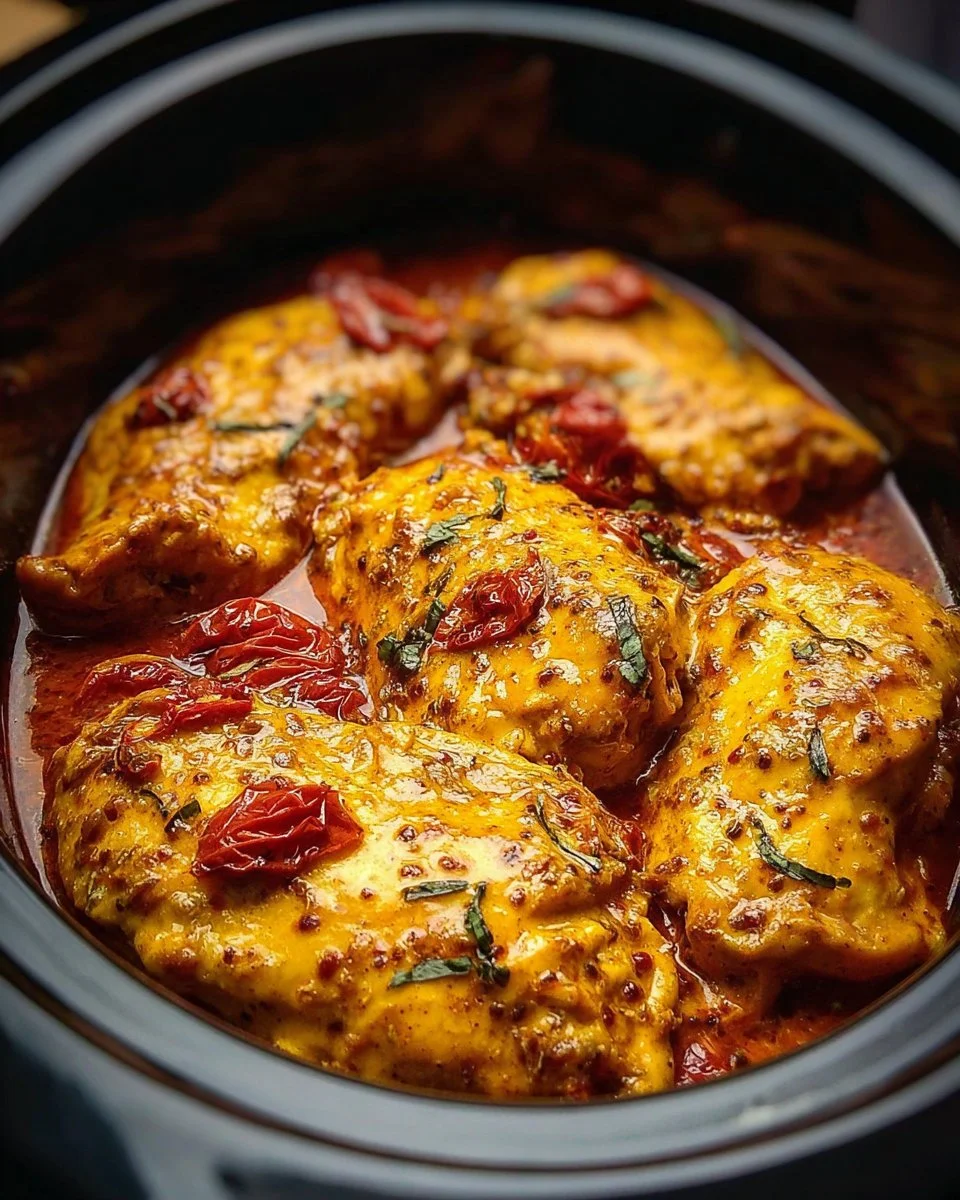 Dump & Go Crockpot Marry Me Chicken 1 Delicious Dump & Go Crockpot Marry Me Chicken served in a bowl