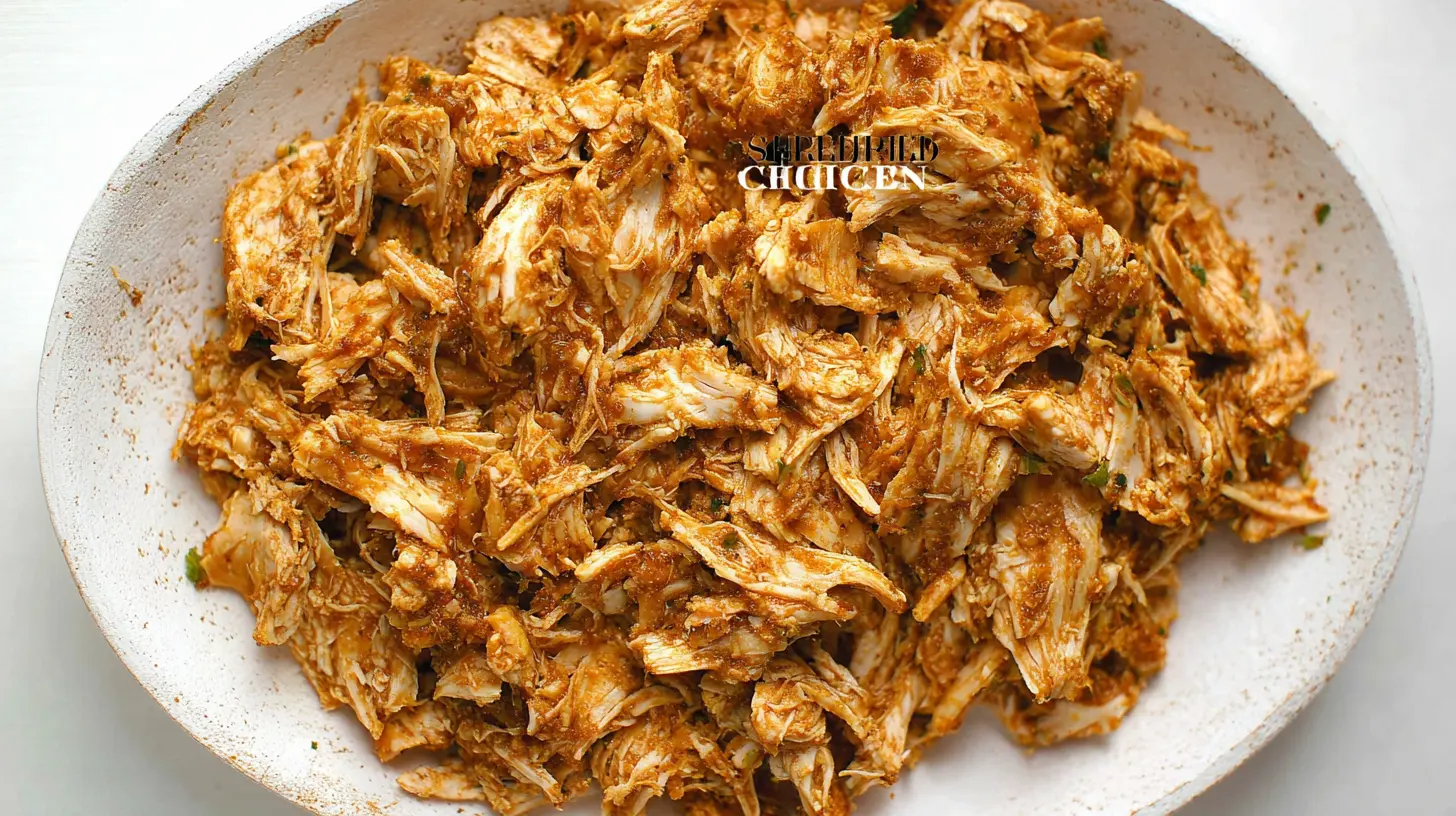 Shredded Chicken Appetizers: Why Try 2 New Bites? 2 A close-up of savory shredded chicken appetizers arranged on a platter.