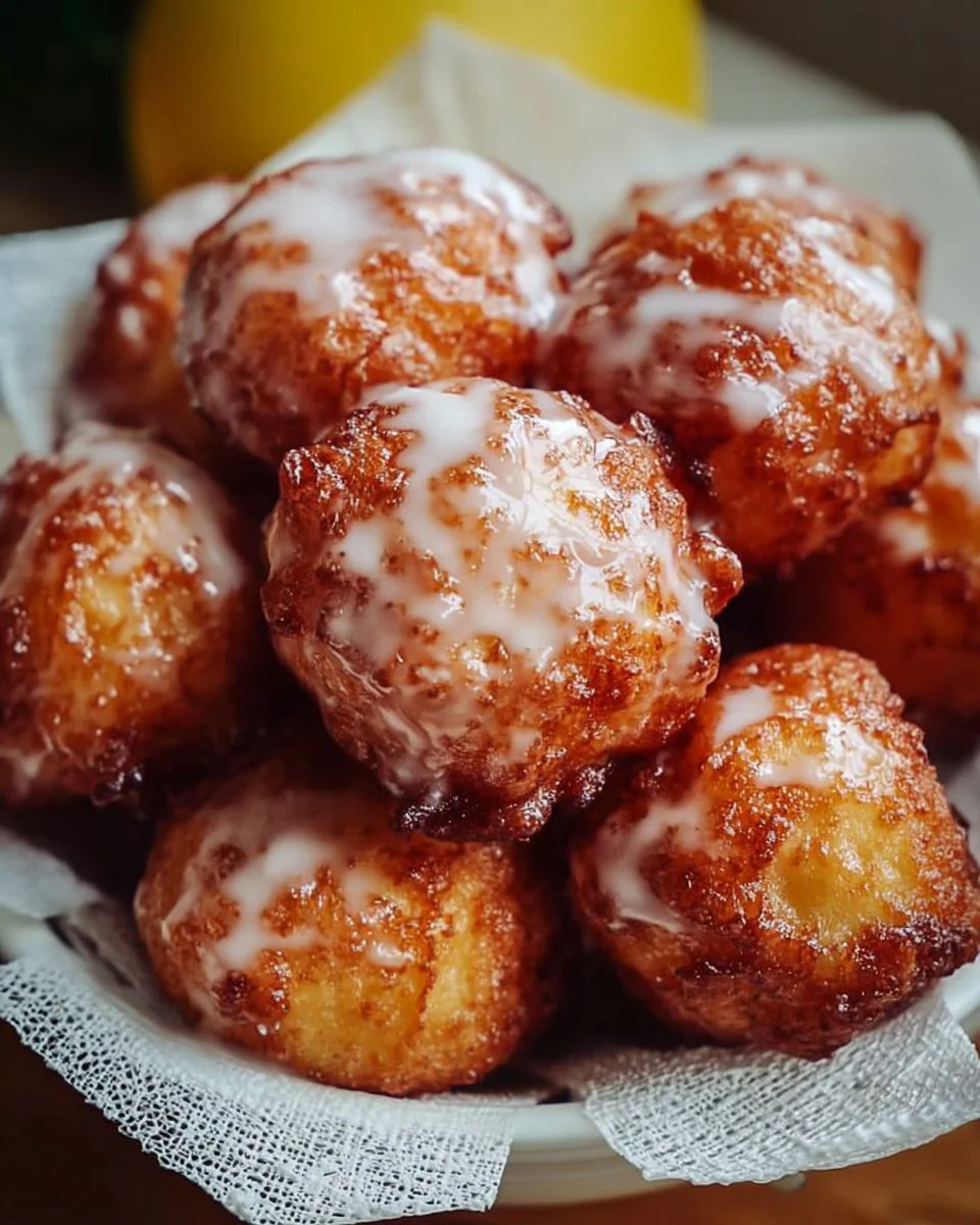 Tasty Air Fryer Apple Fritters 1 Delicious air fryer apple fritters served on a plate with a sprinkle of powdered sugar.