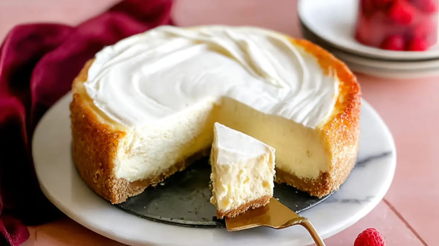Cheesecake Recipe: The 2-Ingredient Wonder 2 A delicious cheesecake recipe with a creamy texture.