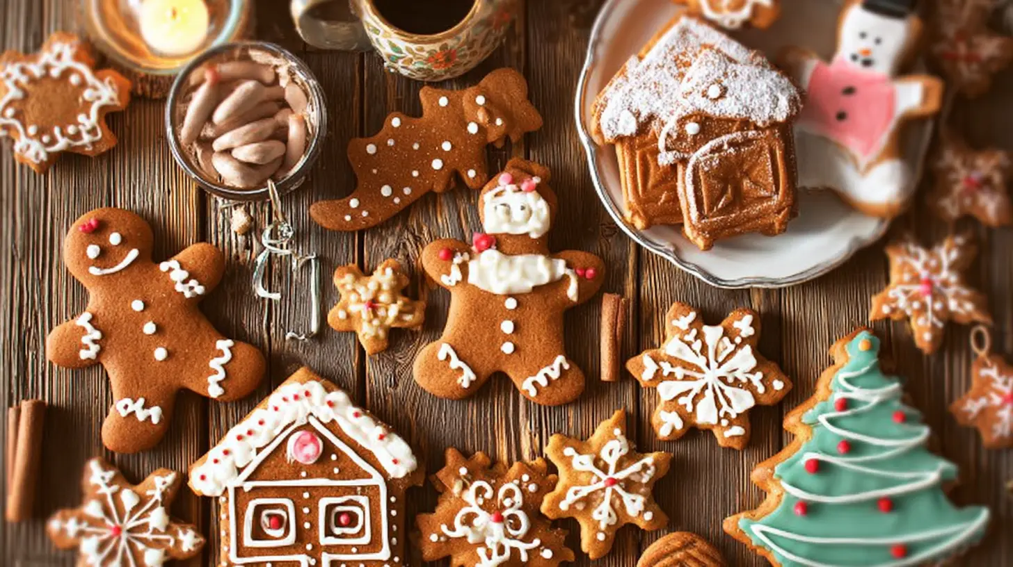 Christmas baking recipes: 4 essential tips for success. 2 A collection of diverse Christmas baking recipes laid out invitingly.