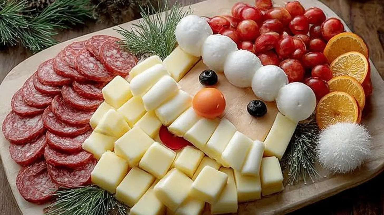 A table laden with various Christmas food dishes, ready for a holiday dinner