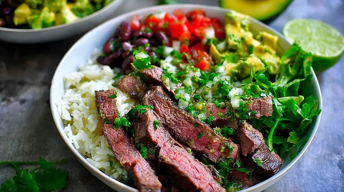 Cilantro Lime Steak: 6 Quick Tips for Grilling 2 A serving of delicious cilantro lime steak, seasoned and cooked to perfection.