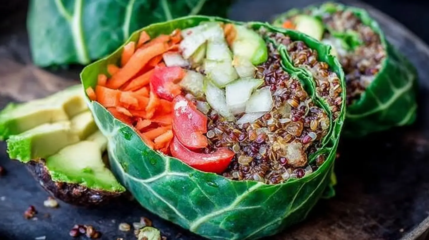 Various colourful raw vegan recipes laid out artistically on a table.