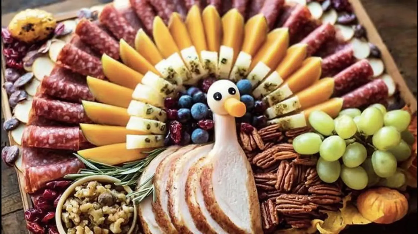 Charcuterie appetizers, Easy food art, Charcuterie recipes: 3 Simple Steps 2 A vibrant spread of easy charcuterie appetizers beautifully arranged on a wooden board.