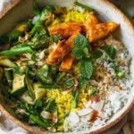 An assortment of delicious plant based diet recipes including salads and bowls