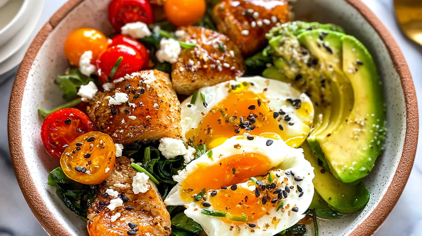 Breakfast Recipes Savory: How to Cook 4 Meals 1 Assorted savory breakfast recipes arranged beautifully on a wooden board