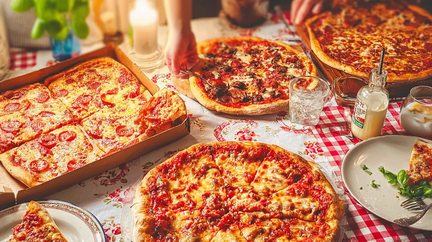 Table set for a fun pizza night gathering
