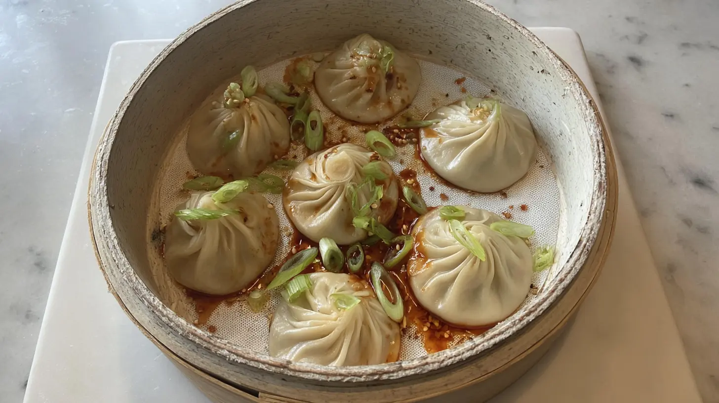 Soup Dumplings: The 3 Best Ways to Eat Them 2 A plate of savory soup dumplings, fresh from the steamer