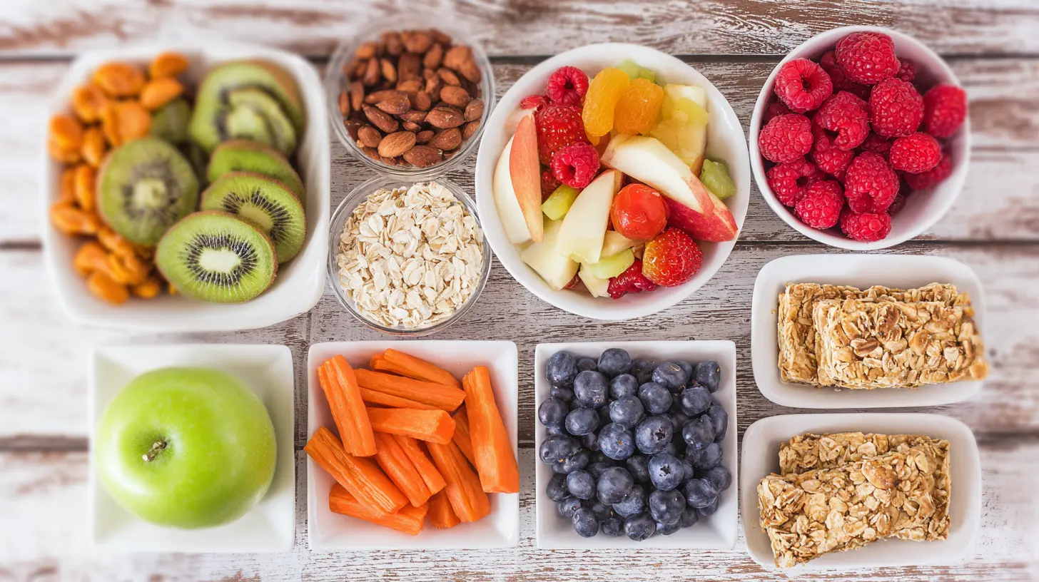 Healthy Snacks: The Top 4 for Weight Loss 2 An assortment of healthy snacks artfully arranged on a platter