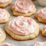 Perfectly baked sugar cookies cooling on a wire rack