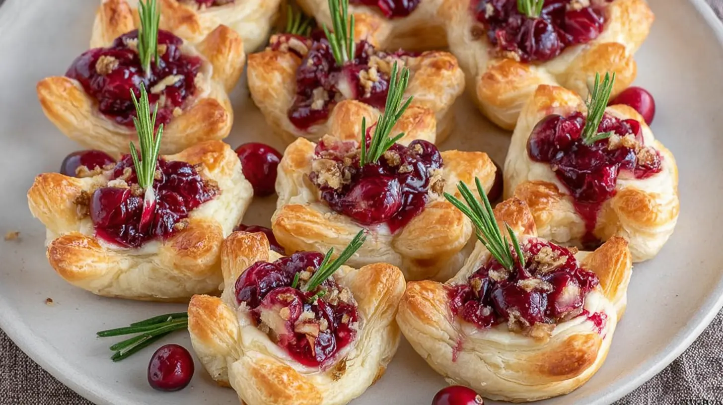 Cranberry Brie Bites: 3 Reasons You'll Love Them 2 Close-up of cranberry brie bites, perfectly golden brown