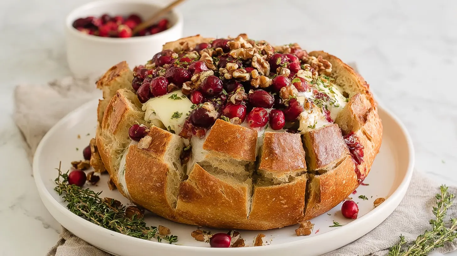 Cranberry Brie Sourdough Bread: 3 Best Pairings 2 A rustic cranberry brie sourdough bread loaf with a crispy crust.