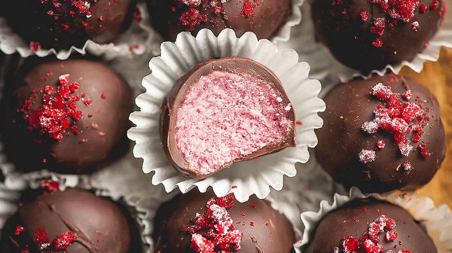 Color Rasberry Truffle Creamy Raspberry Truffles: 2-Ingredient Recipe Magic