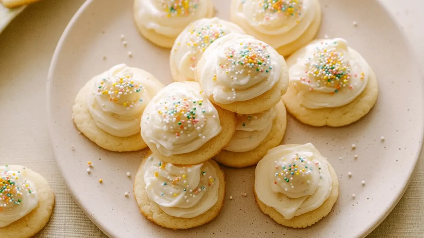 Fluffy Vanilla Sugar Cookie Buttercream Frosting: The #1 Easy Method 2 A fluffy vanilla sugar cookie buttercream frosting swirl