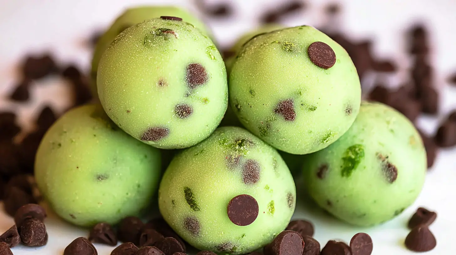 Chocolate mint truffles coated in cocoa powder