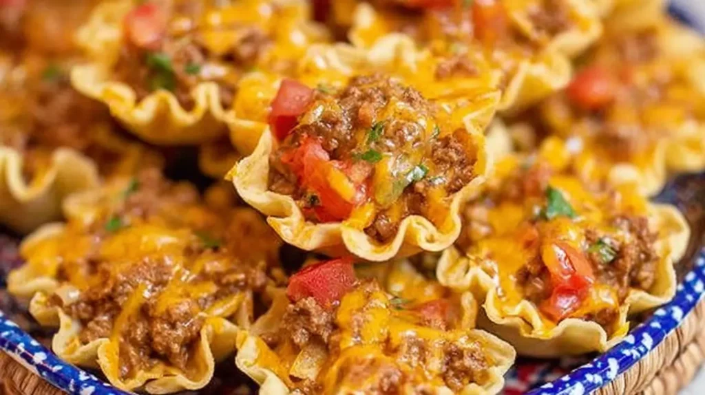 Delicious taco ranch bites, ready to be served as appetizers.
