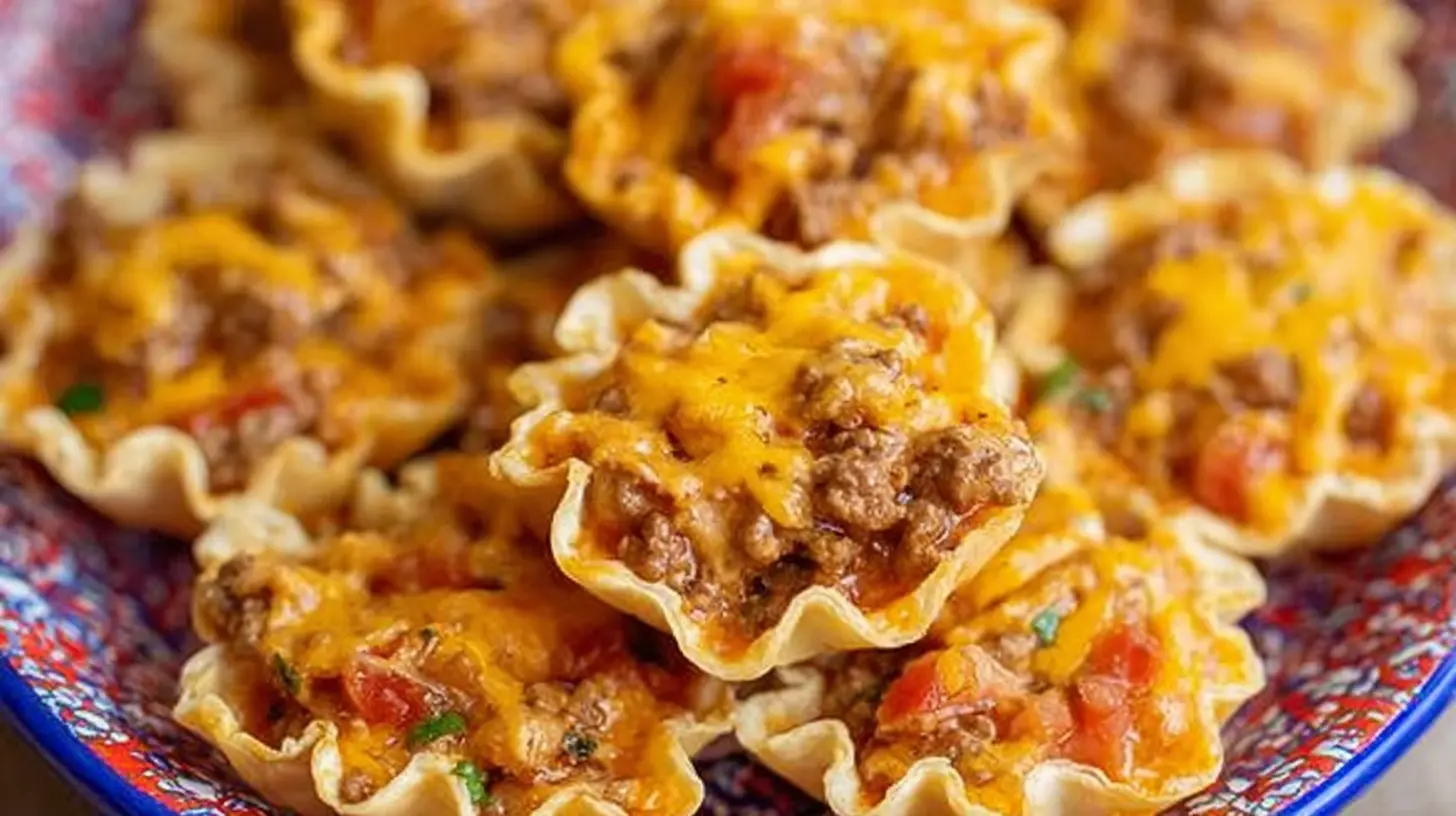 A platter of crispy taco ranch bites, perfectly golden brown.