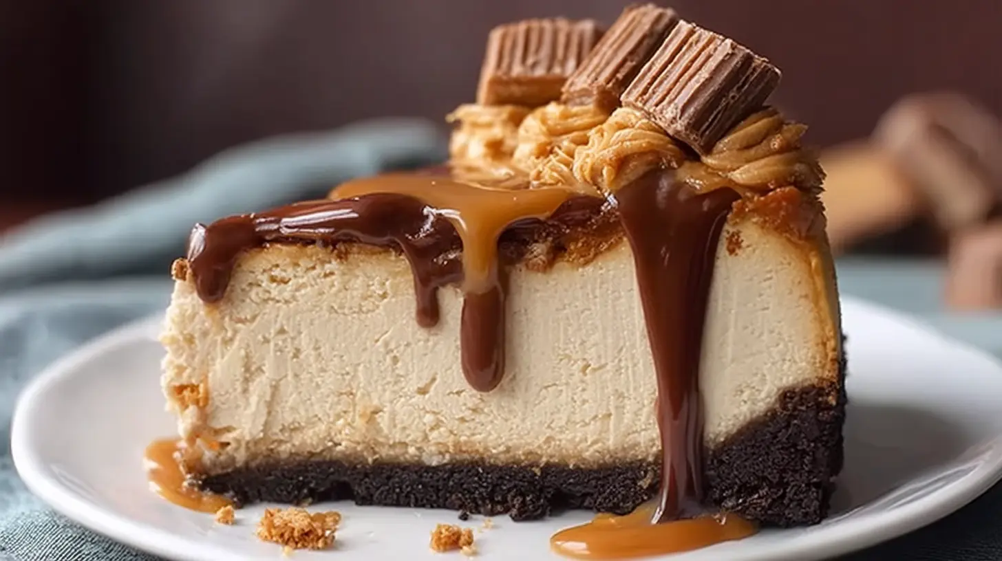 Delicious peanut butter cheesecake with a smooth texture