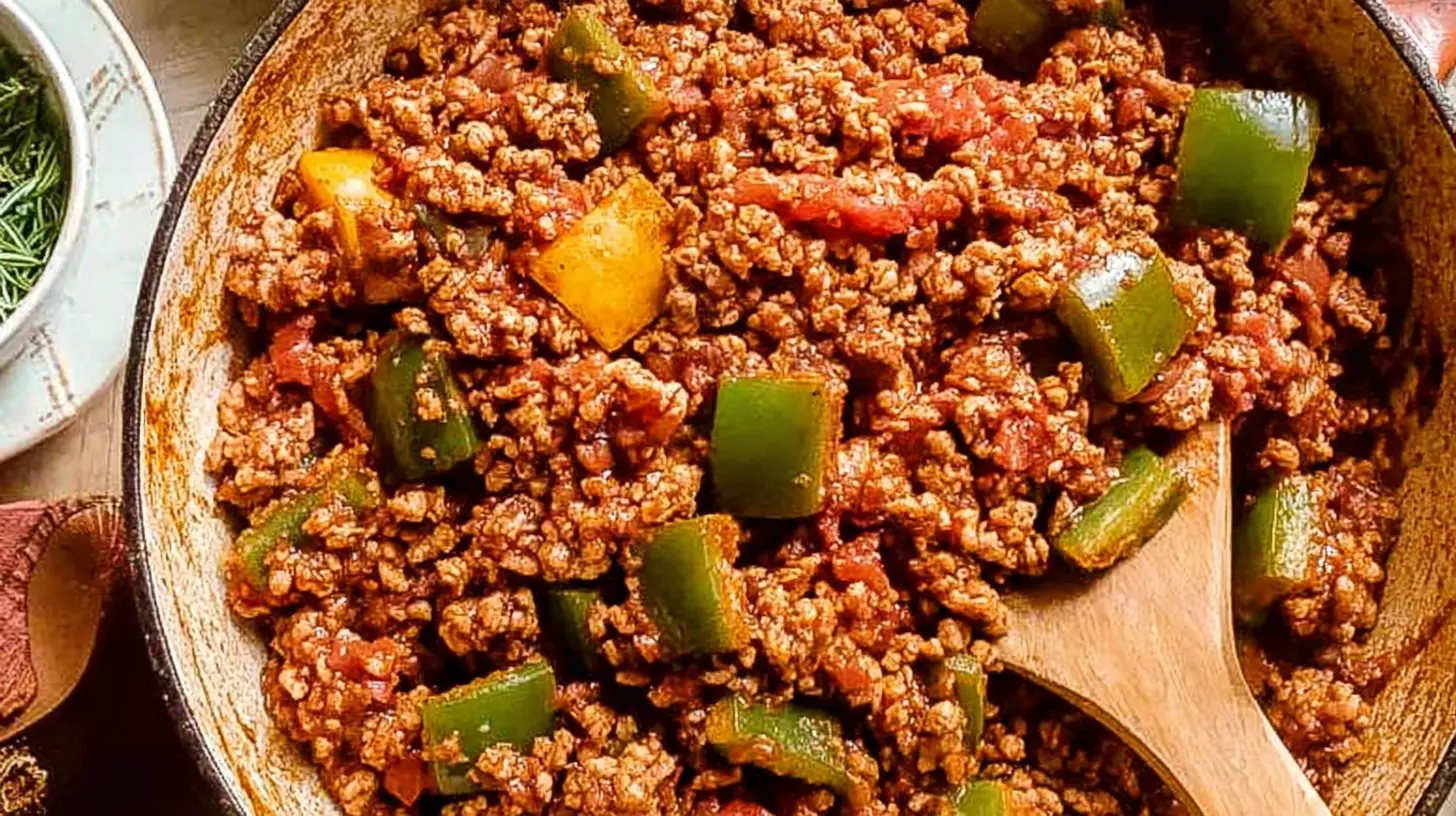 A prepared lean ground turkey dinner with vegetables on a plate.
