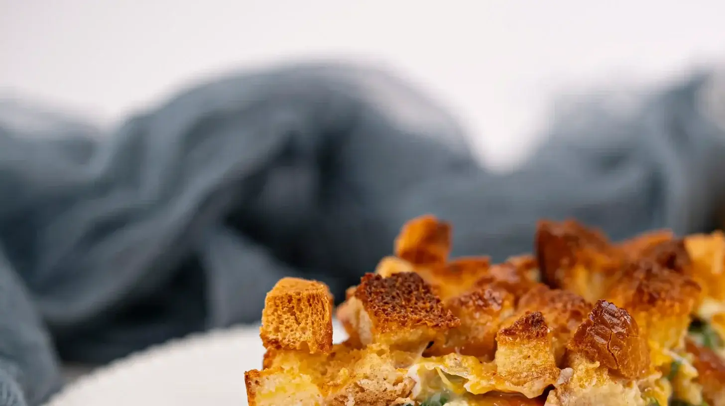 Simple Sausage and Egg Casserole: The 1 Best Recipe 2 A simple sausage and egg casserole baked to a golden brown perfection in a white baking dish.